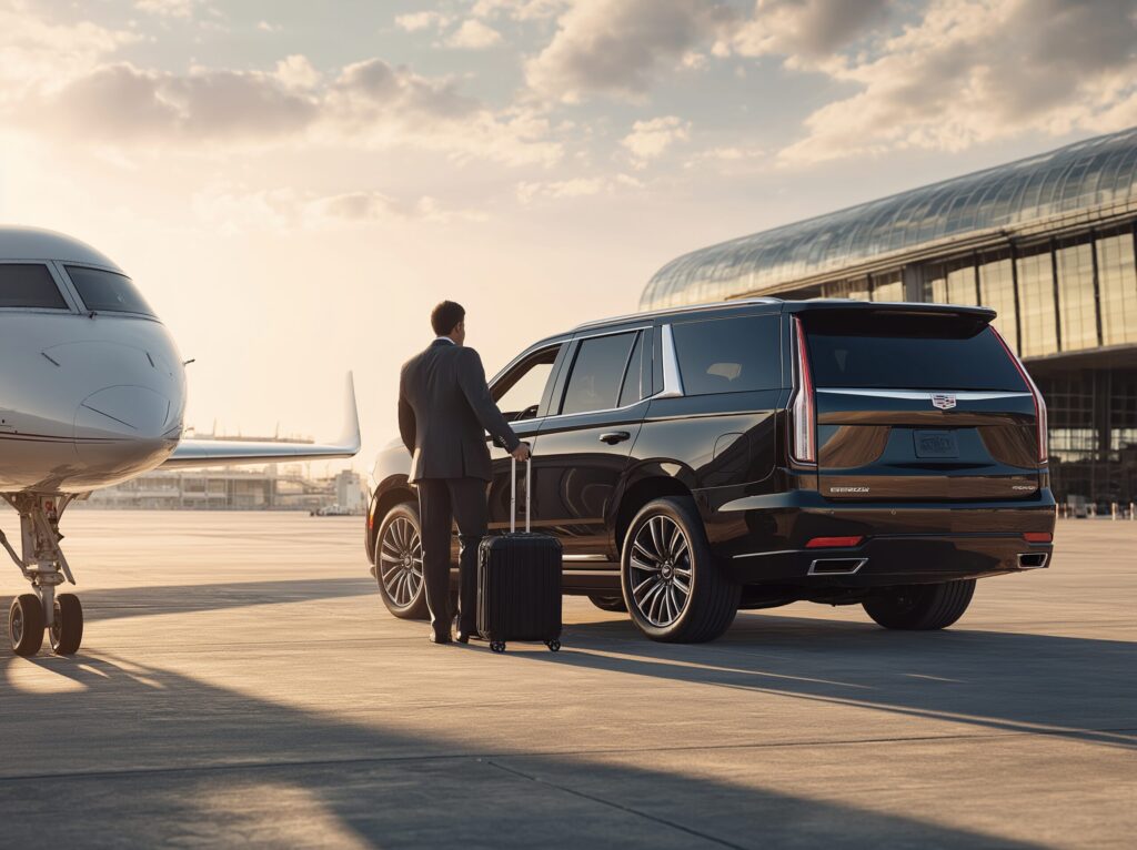 Seattle Shuttle providing luxury airport transportation service at Seattle-Tacoma International Airport (SEA