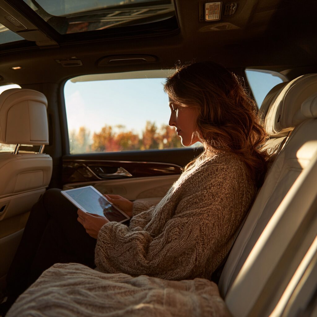 Seattle Shuttle chauffeur greeting passenger during airport pickup in Seattle, WA
